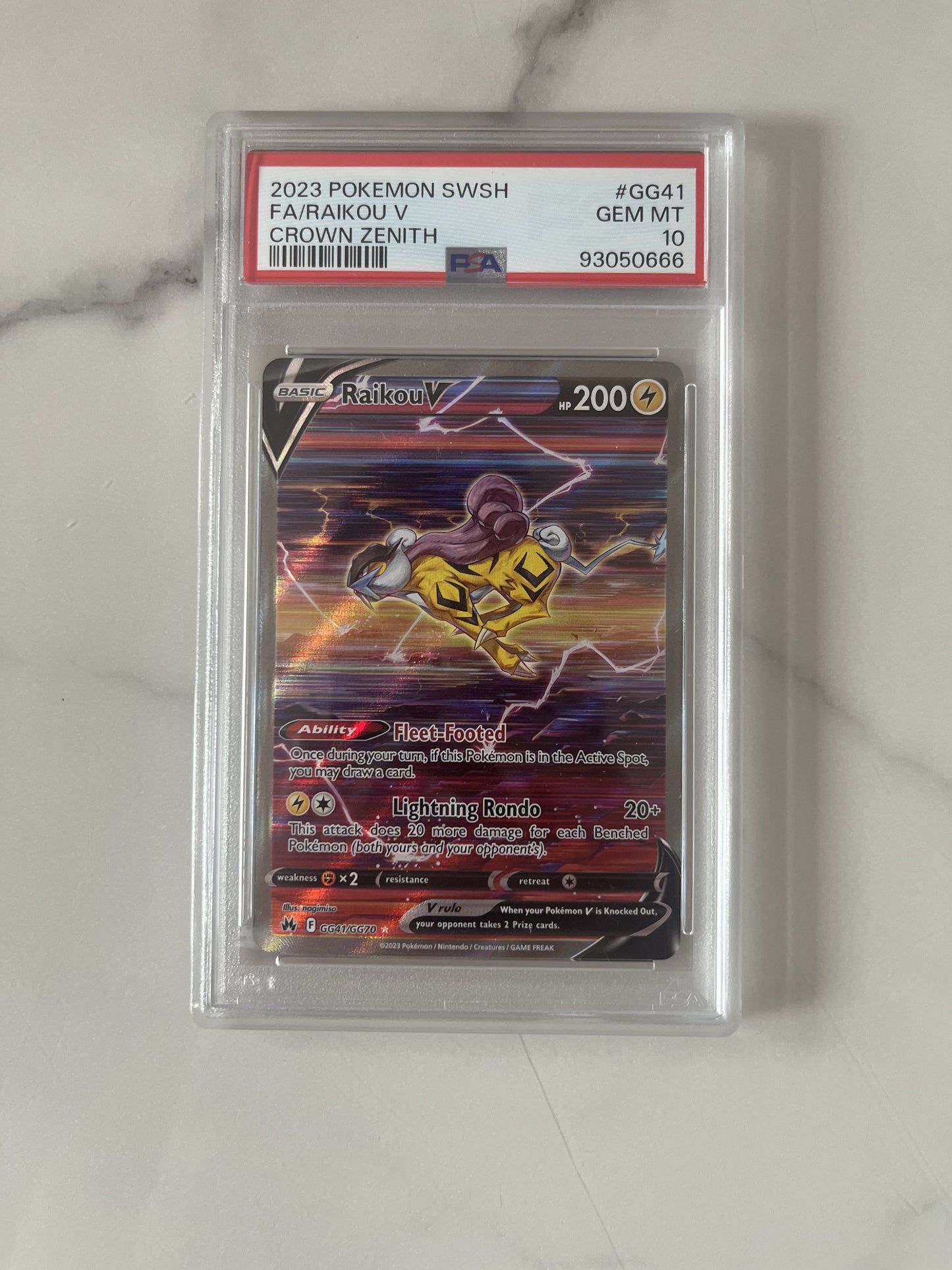 Raikou V - Crown Zenith PSA 10