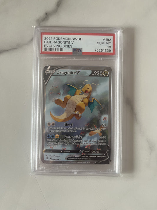 Dragonite V - Evolving Skies PSA 10